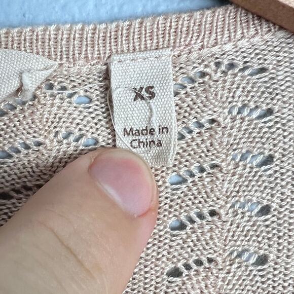 Soft Surroundings Women's XS Inglis‎ Cardigan Sweater Silk Blend Open Waterfall - Picture 7 of 12